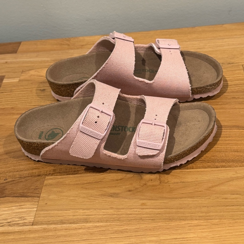 Birkenstock Kids Light Pink Buckle Sandals